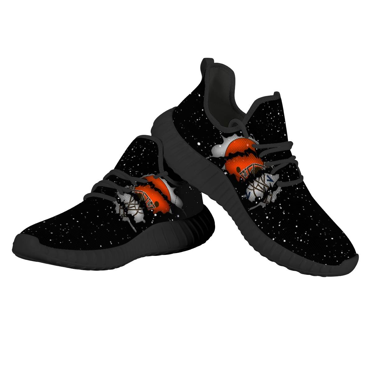 Men's Cleveland Browns Mesh Knit Sneakers/Shoes 006 Men's Cleveland Browns Mesh Knit Sneakers/Shoes 006